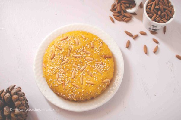 Lebanese Turmeric Cake Recipe / Sfouf Cake