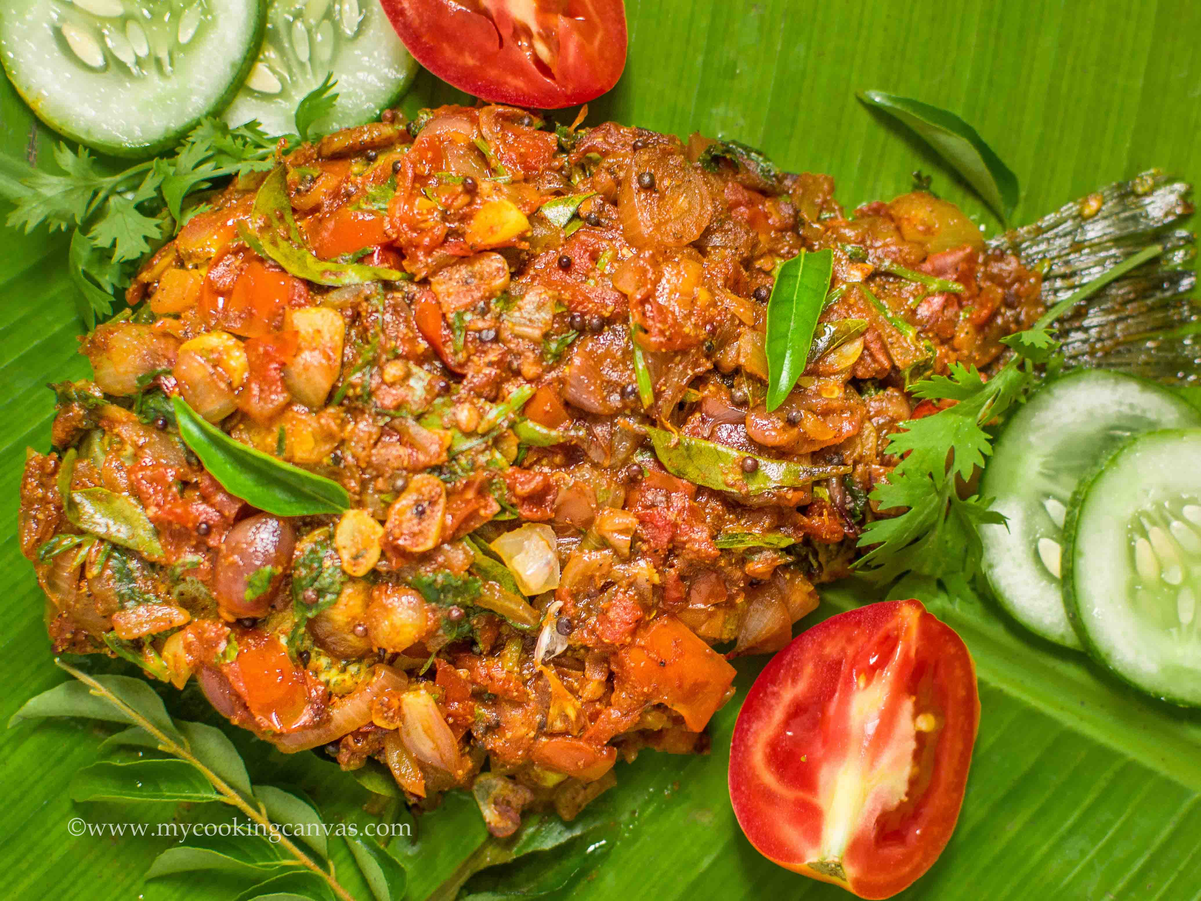 Fried Fish In Banana Leaf Karimeen Pollichathu Recipe