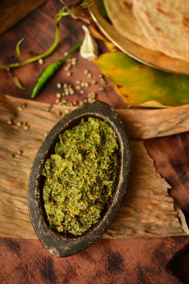 Green Chilli Thecha Recipe Hemp Seed Chutney by MyCookingCanvas
